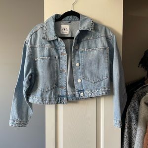 Zara Cropped Jean Jacket